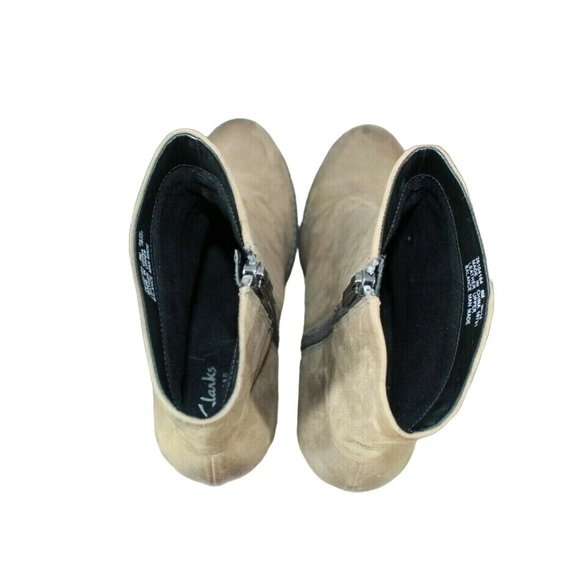 Clarks Artisan Mission Manor Distress Brown Leather Zip Ankle Boots Size 8 M - Picture 6 of 9